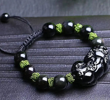 Fortune Rainbow Eye Obsidian PiXiu Bracelet-Your Soul Place